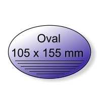 Handzettel oval 105 x 155 mm 4/0-farbig
