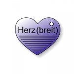 Handzettel Herz 100 x 93 mm 4/4-farbig