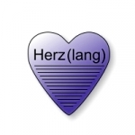Handzettel Herz 42 x 42 mm 4/0-farbig
