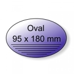Handzettel oval 95 x 180 mm 4/4-farbig