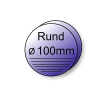 Handzettel Rund Ø 100 mm 4/4-farbig 350g Bilderdruck matt