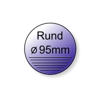 Handzettel Rund 95 mm