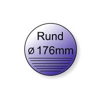 HandzettelRund Ø 176 mm 4/4 - farbig 300g Bilderdruck matt