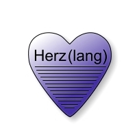 Handzettel in Herzform lang 4/4-farbig 300g Bilderdruck matt