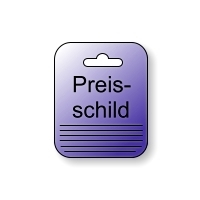 Handzettel in Preisschildform 4/4-farbig 300g Bilderdruck matt