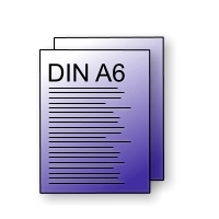 Handzettel DIN A6 4/4-farbig 300g BD gl. 2-seitig UV-Lack gl.