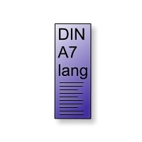Handzettel DIN A7 lang 4/4-farbig BD gl. 2-seitig UV-Lack gl.