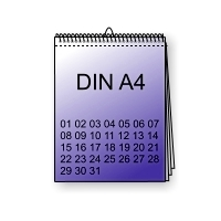Kalender DIN A4 4/0 - farbig